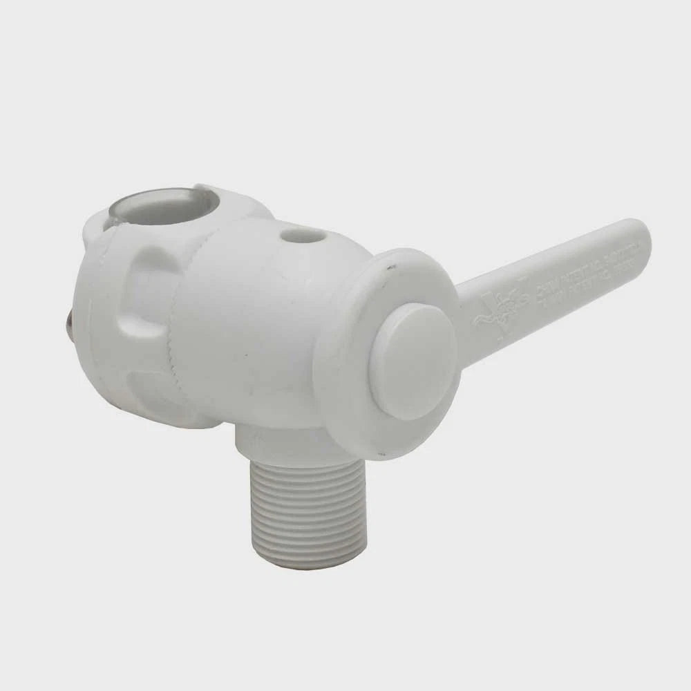 Boat Rail Antenna Mount 6468452 - 3/4 ID Clamp on White Plastic