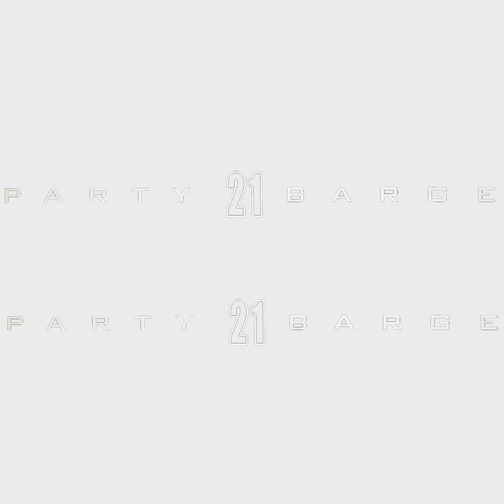 Sun Tracker Pontoon Boat Decal - Party Barge White Stickers (pair)