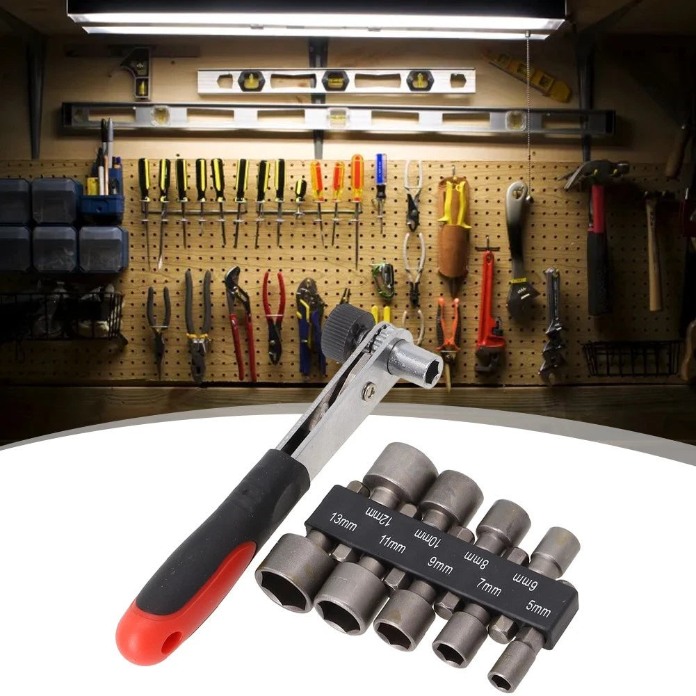 Socket Wrench Hand Tool 6.35mm/1/4 Inch Power Nut Driver Ratchet Wrench