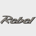 Lund Boat Rebel Decal 1986489 - Metallic Silver Sticker 7 1/4 X 1 3/4 Inch