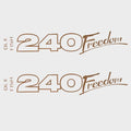 Fisher Pontoon Boat Decals - 240 Freedom DLX Fish Taupe (pair)