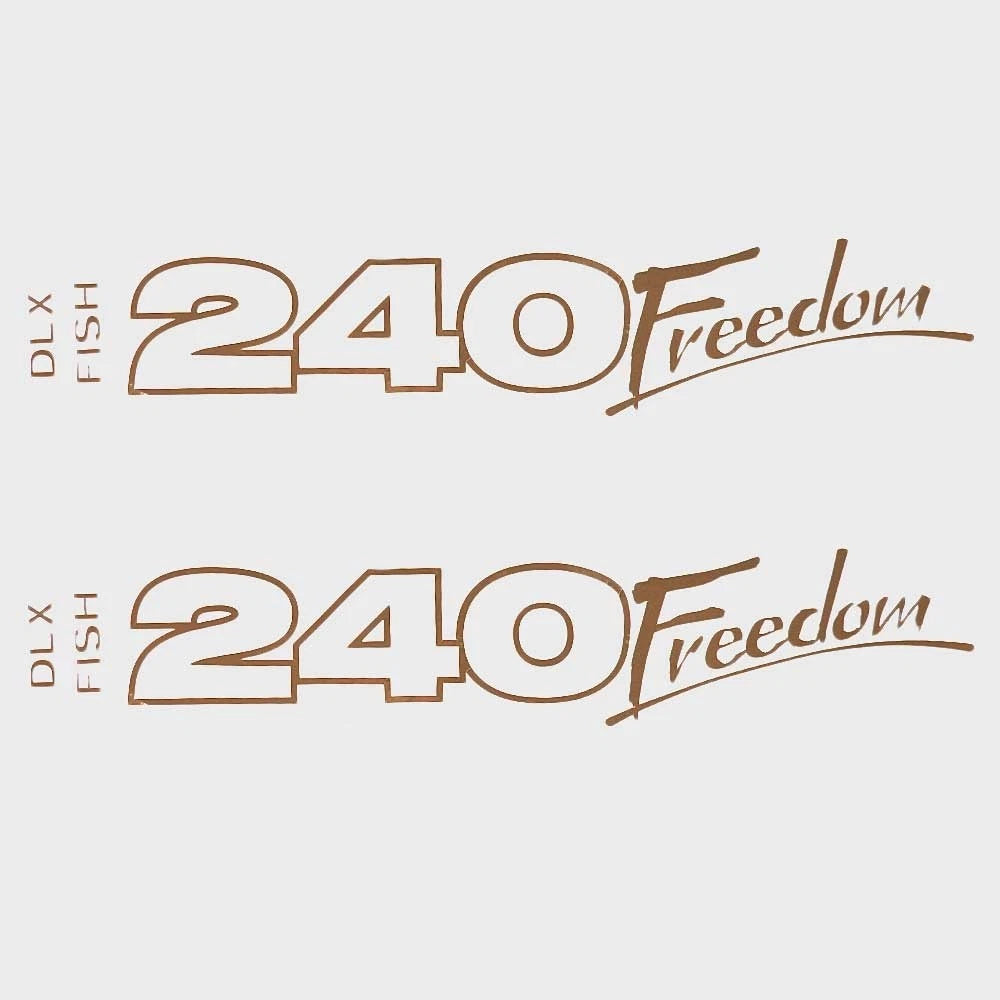 Fisher Pontoon Boat Decals - 240 Freedom DLX Fish Taupe (pair)