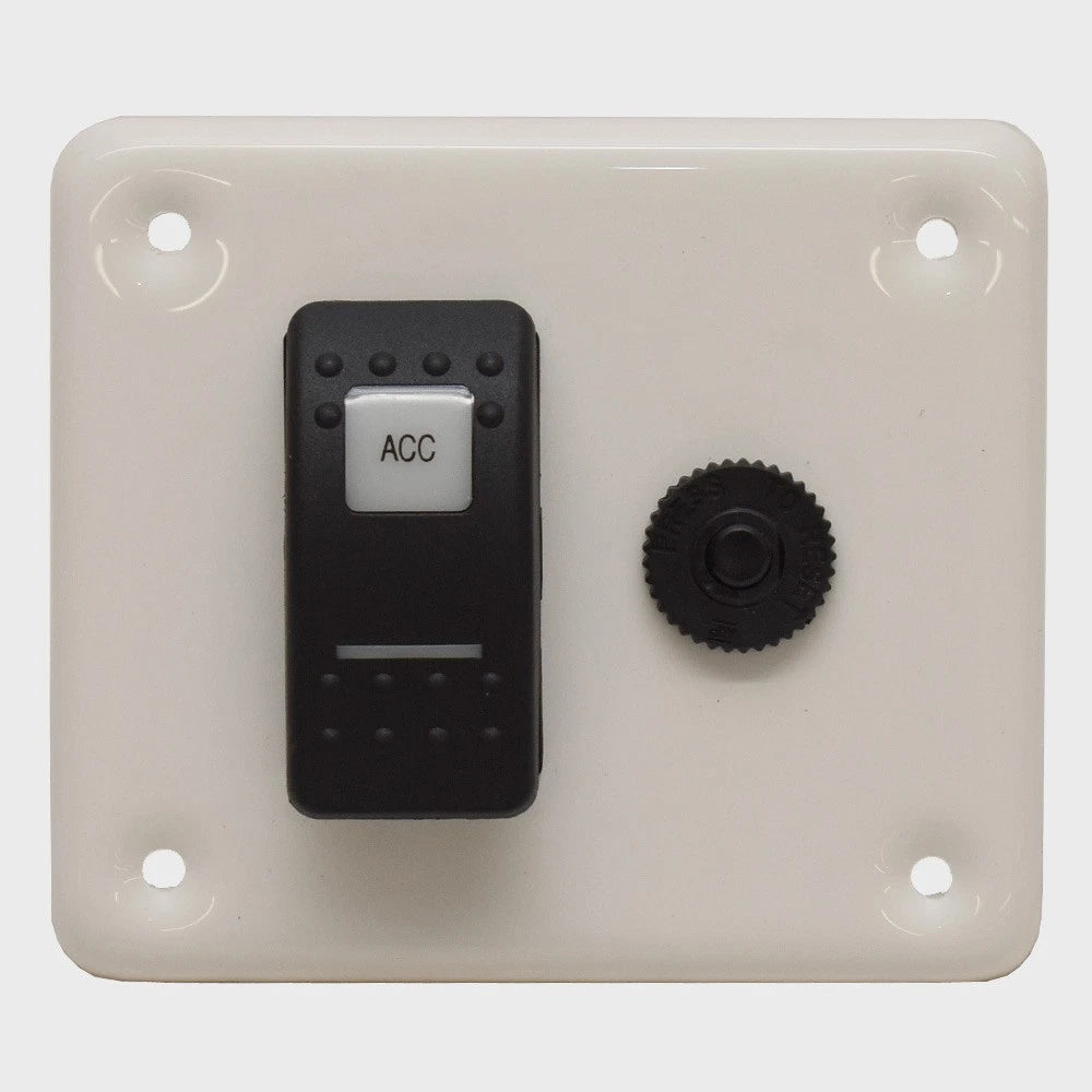 Rinker Boat Rocker Switch Panel 206567 - White ACC with 10 Amp Breaker
