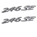 Rinker Boat Brand Decal - 246 SE Gray - White Stickers (pair)