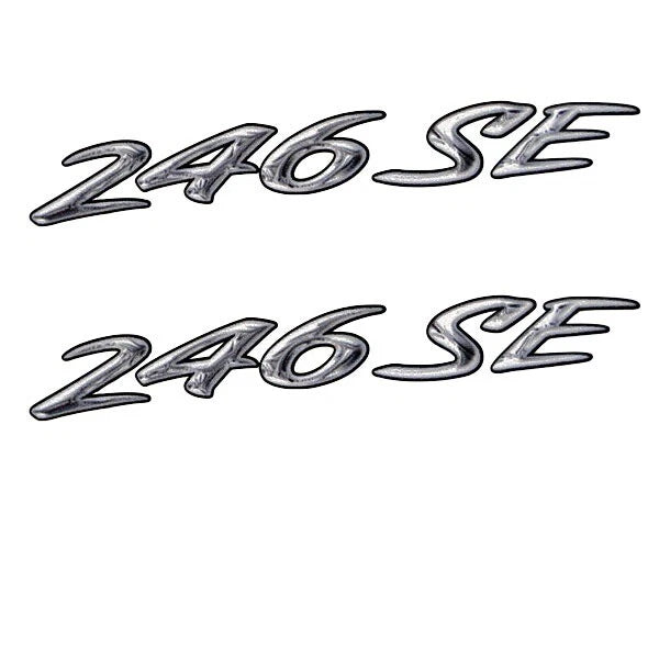 Rinker Boat Brand Decal - 246 SE Gray - White Stickers (pair)
