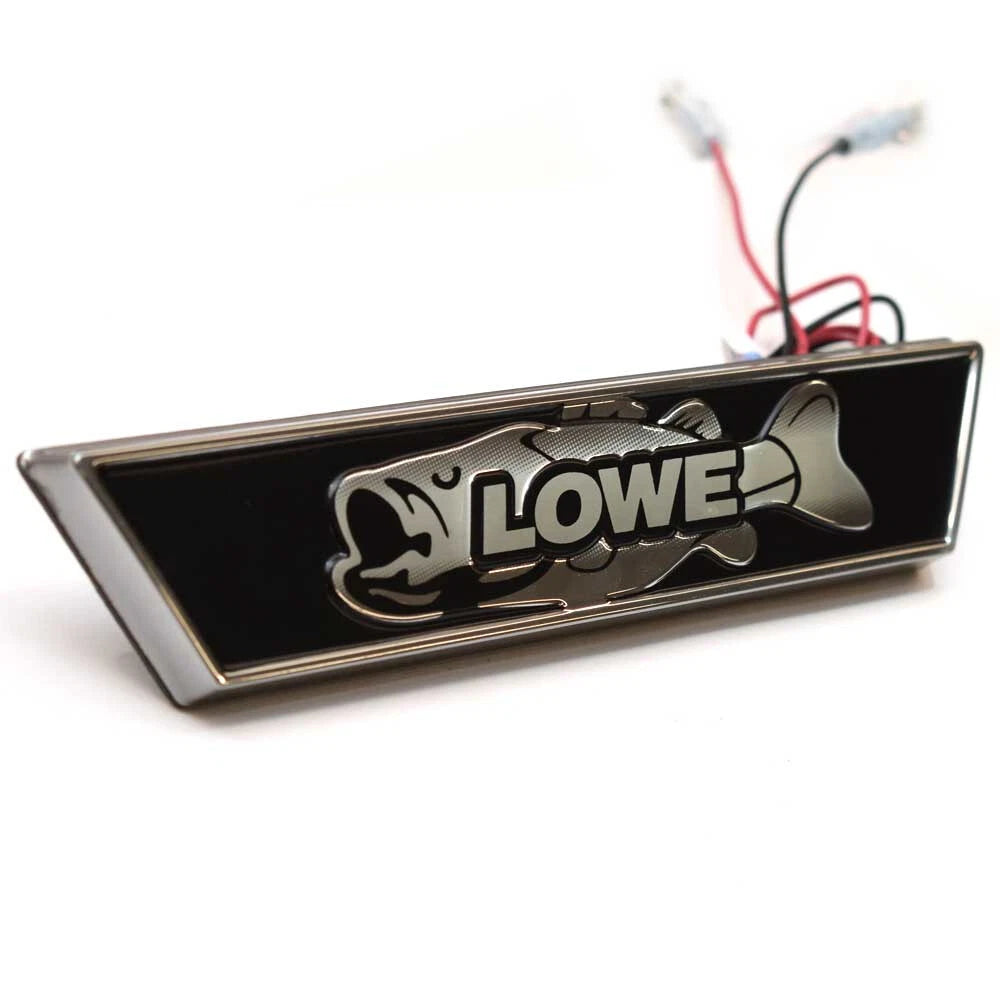 Lowe Boat Emblem Plate - with Adhesive Illuminated 7 5/8 X 1 5/8 Inch 12V