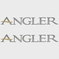 Ranger Boat Raised Decal Stickers - Angler Silver (pair)