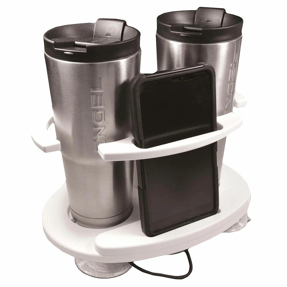 Taco Boat Drink Cup Holder P01-2020W - 2-Tumbler White Poly