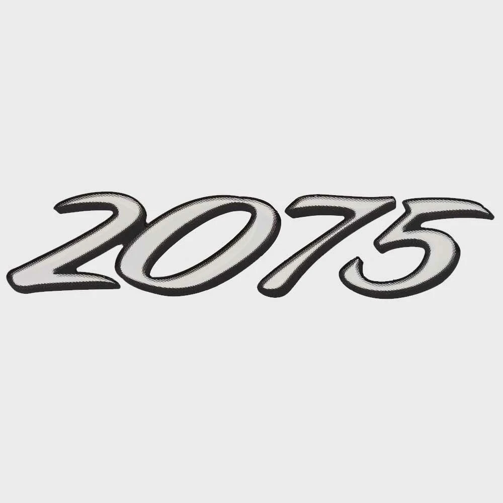 Lund Boat Raised Brand Decal 198501 - 2075 Pro-V Silver/Black Sticker
