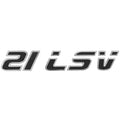 Malibu Boat Raised Decal - 21 LSV Black Silver Sticker