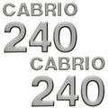 Larson Cabrio 240 Boat Raised Decals 0573068 - Silver Stickers (pair)