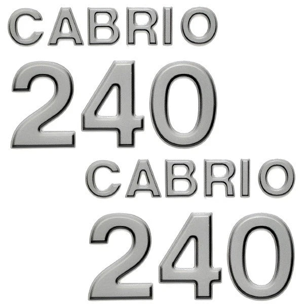 Larson Cabrio 240 Boat Raised Decals 0573068 - Silver Stickers (pair)