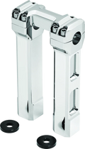 Kuryakyn 8 Inch Billet Handlebar Risers for Harley - Chrome & Black
