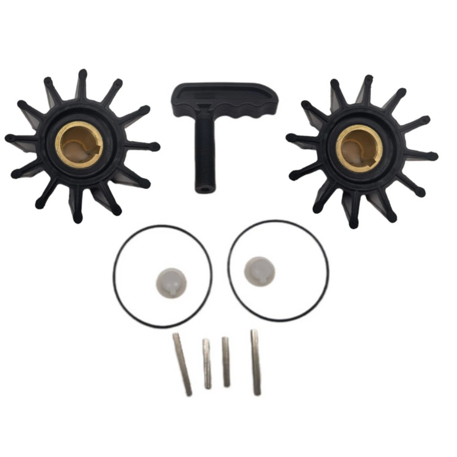 2Sets Impeller Kits Replaces Sherwood 17000K Cummins Caterpillar with Puller