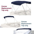 BIMINI TOP BOAT COVER CANVAS FABRIC NAVY with BOOT FITS 3 BOW 72"L 46"H 79"-84"W