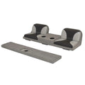 G3 Boat Flip Deck Seat 73291016 - V16 Transom Bench 53 Inch Gray Black