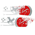 MasterCraft Boat X14 Decals 750236 - 2008 Pro Tour Red (set of 2)