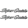 Tracker Boat Decal 135573 - Super Guide Black White Vinyl (set of 2)