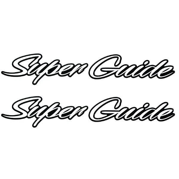 Tracker Boat Decal 135573 - Super Guide Black White Vinyl (set of 2)
