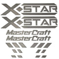 MasterCraft Boat Raised Decals 7501597 - X Star Silver (10 PC Kit)