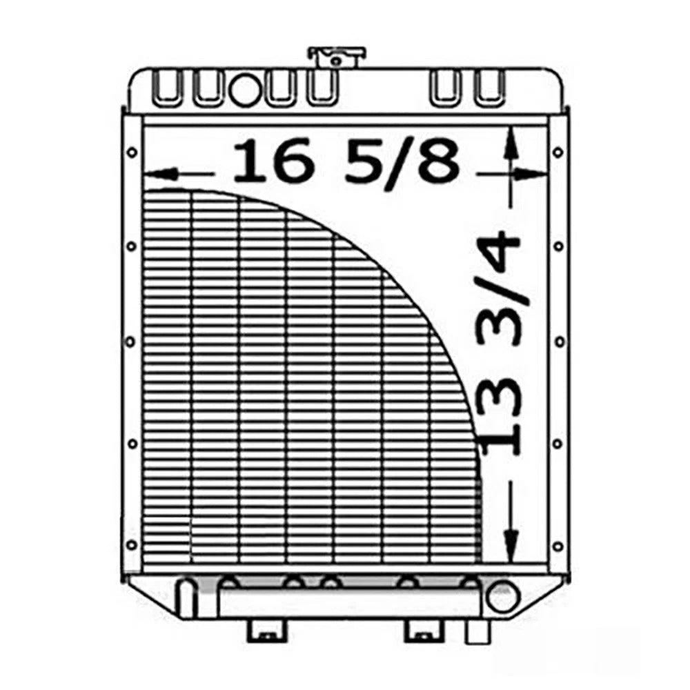 A173836 Fits Case Skid Loader Radiator 1818 1825 with Diesel Motor S/N JAF009