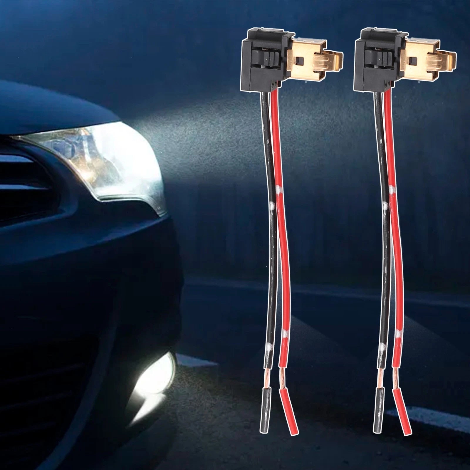 Light Socket Harness Socket Wiring Adapter Copper Core H1 LED Headlight