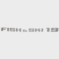 Lowe Boat Decal 2354064 - Fish and Ski 19 Metallic Silver 20 1/2 Inch
