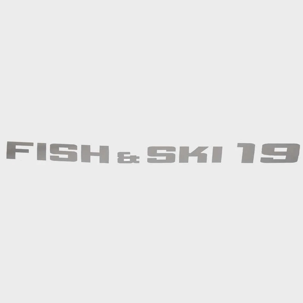 Lowe Boat Decal 2354064 - Fish and Ski 19 Metallic Silver 20 1/2 Inch
