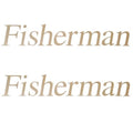 Crestliner Boat Emblem Decal Stickers - Fisherman Gold Pair