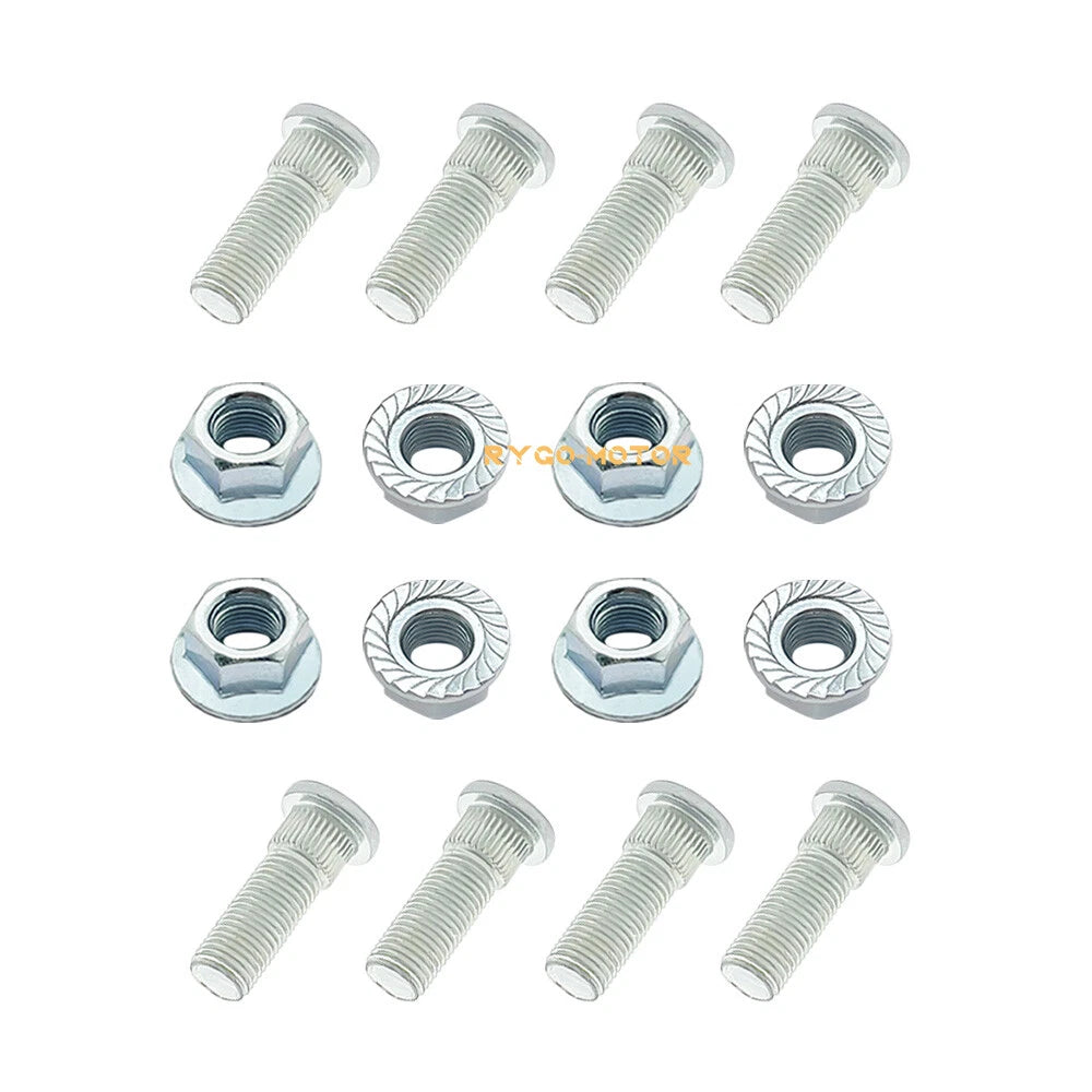 8 Pack Front Wheel Studs & Nut for Polaris Sportsman 300 400 450 500 600 700 800