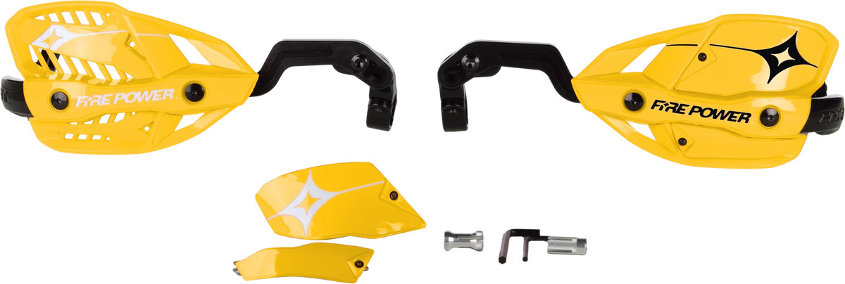 Fire Power 1 1/8" Closed Handguard Yellow for Offroad Motorcycles 2018-2024