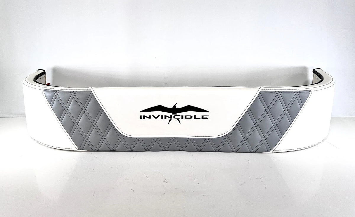 Invincible 36, Transom Coaming, Bolster Cushion 51in X 9in, Diamond, (damage)