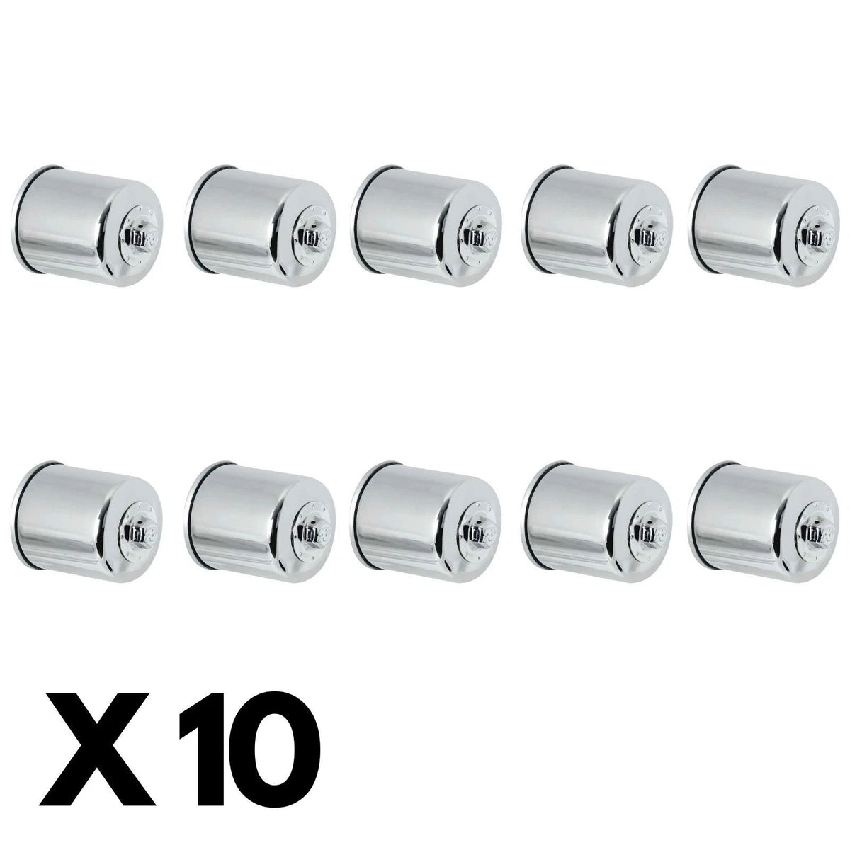 10 Pack Chrome K&N Oil Filter for Kawasaki Ninja 650 2014-2022