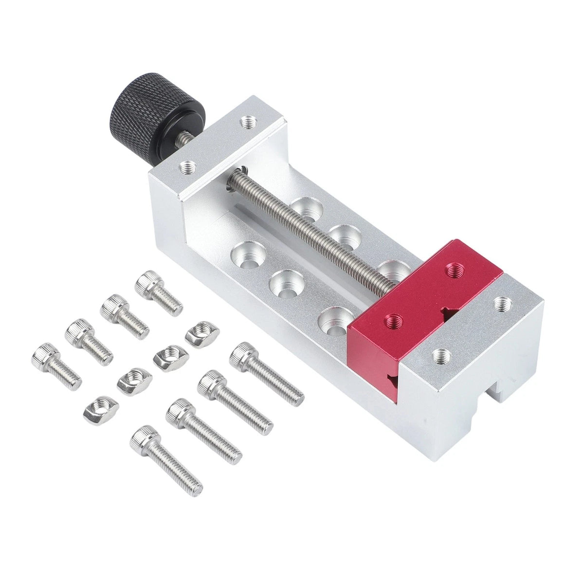 Small Vise Clamp for CNC Drilling Machine and Welding Table with M5 Screw Kit