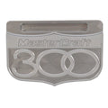 MasterCraft Boat Logo Emblem Plate - 300 Aluminum 5 7/8 X 4 Inch