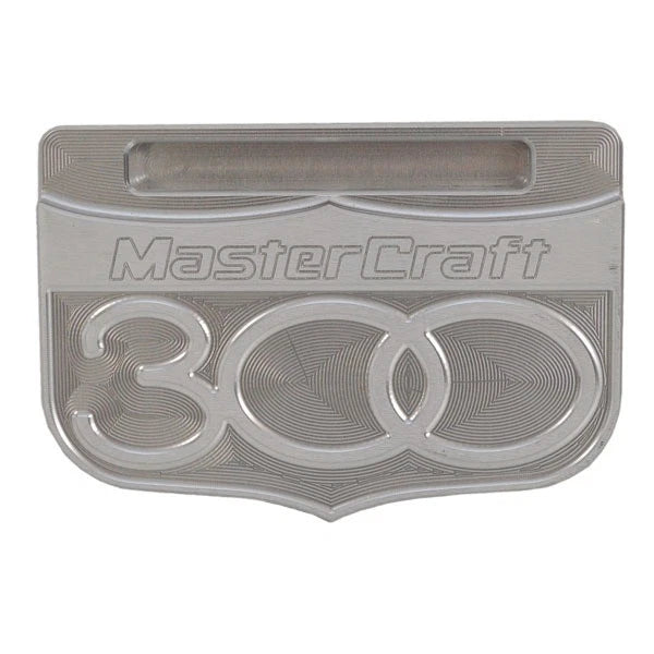 MasterCraft Boat Logo Emblem Plate - 300 Aluminum 5 7/8 X 4 Inch