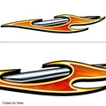 MasterCraft Boat Graphic Decal 7581435 - Orange - Yellow Flame