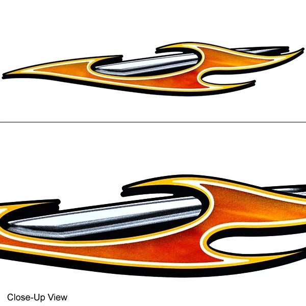 MasterCraft Boat Graphic Decal 7581435 - Orange - Yellow Flame
