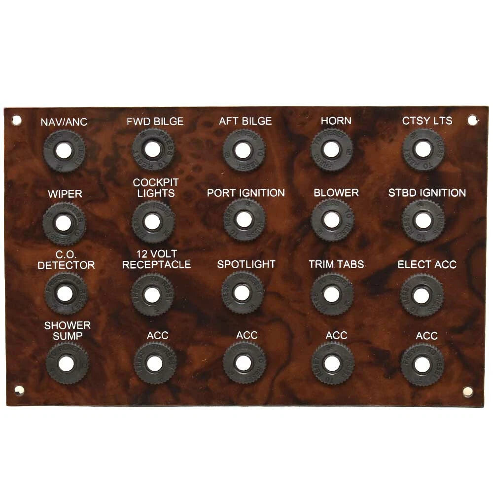 Larson Boat Breaker Panel - 350 Cabrio Dark Brown Woodgrain Plastic