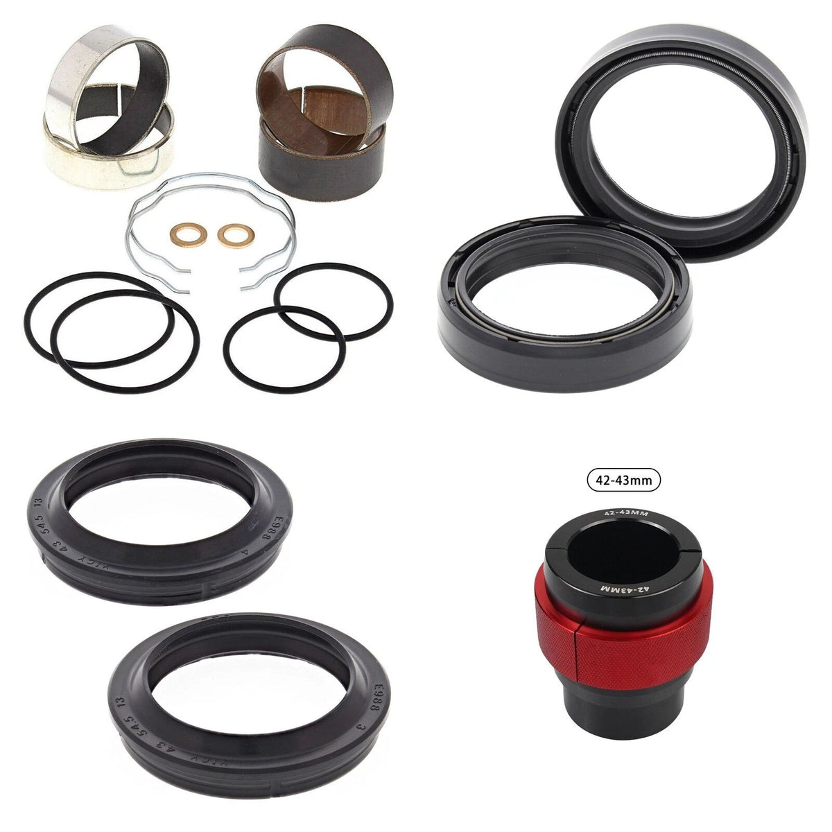 Complete Front Fork Rebuild Kit for Honda CRF250L Rally 2017-2020 with Driver