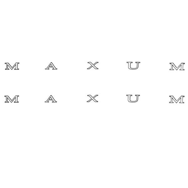 Maxum Boat Decals - 32 1/2 X 1 5/8 Inch White Vinyl (pair)