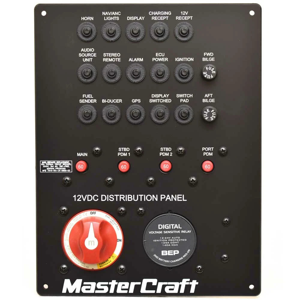 MasterCraft Boat Battery Switch Breaker Panel 501212C - 12 Volt