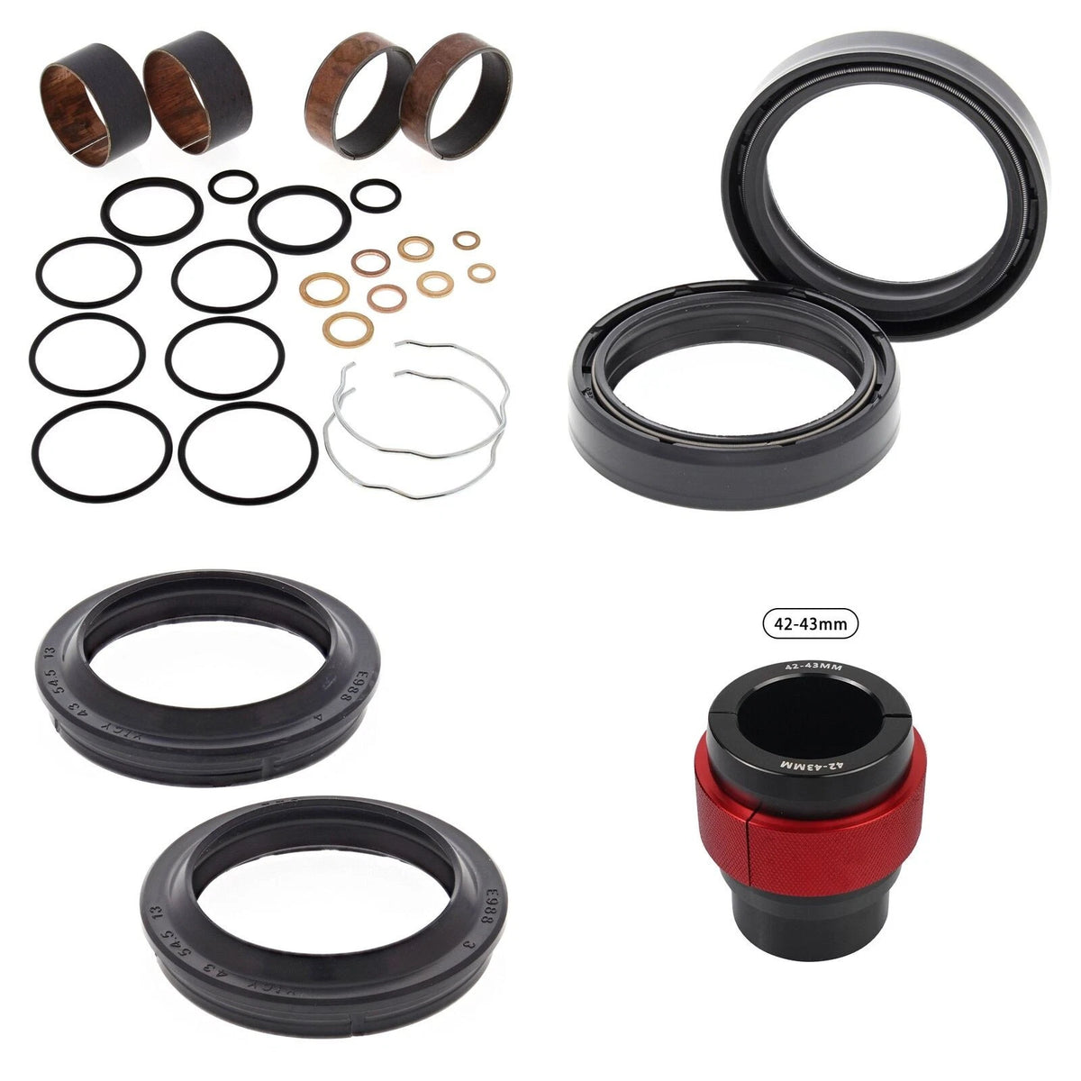Complete Front Fork Rebuild Kit for Suzuki GSXR750 1994-1995 with Driver