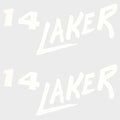 Lund Boat Model Decals - Laker 14 White Stickers (pair)