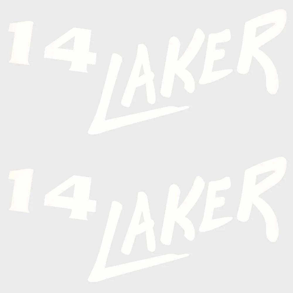 Lund Boat Model Decals - Laker 14 White Stickers (pair)
