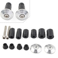 Motor Silver 7/8'' Pair Handle Bar End Cap Handlebar Grips Cap Plugs Dirt Bike
