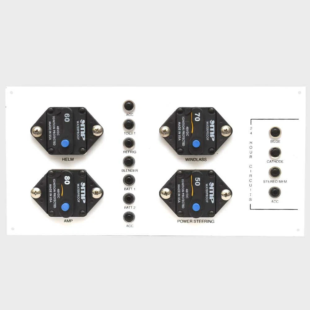 Rinker Boat Circuit Breaker Panel 2230402 - with Helm Windlass 24 Hour