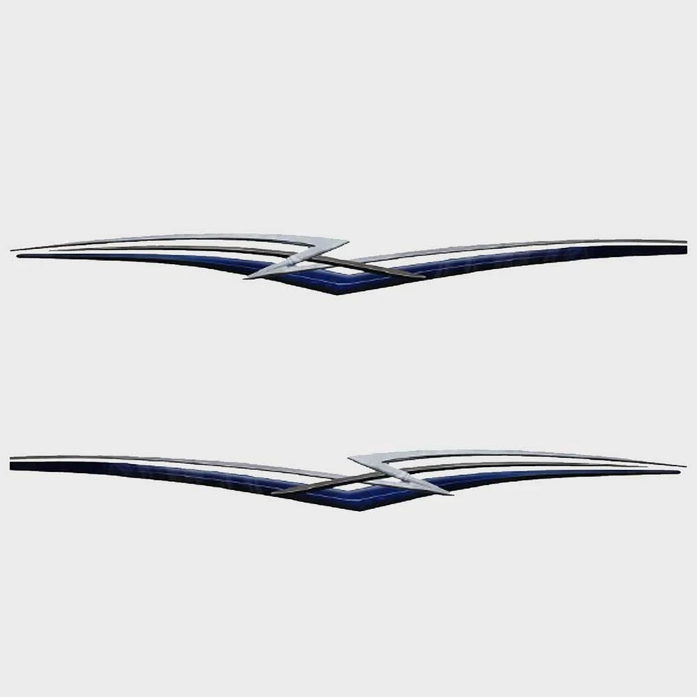 Larson Boat Graphic Decals 0572971M - 97 1/2 Inch Blue (set of 2)
