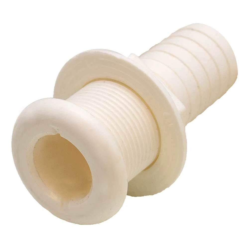 Fountain Boat Thru Hull Fitting - 1 1/8 Inch Straight Plastic