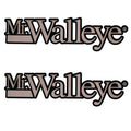 Lund Pro V Mr. Walleye Boat Decals - Copper - Black Stickers (pair)